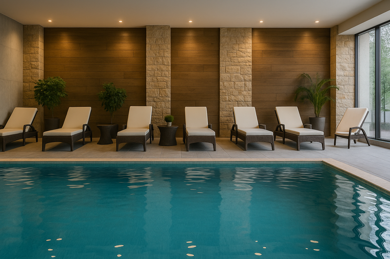 Relaxing by the Batumi pool