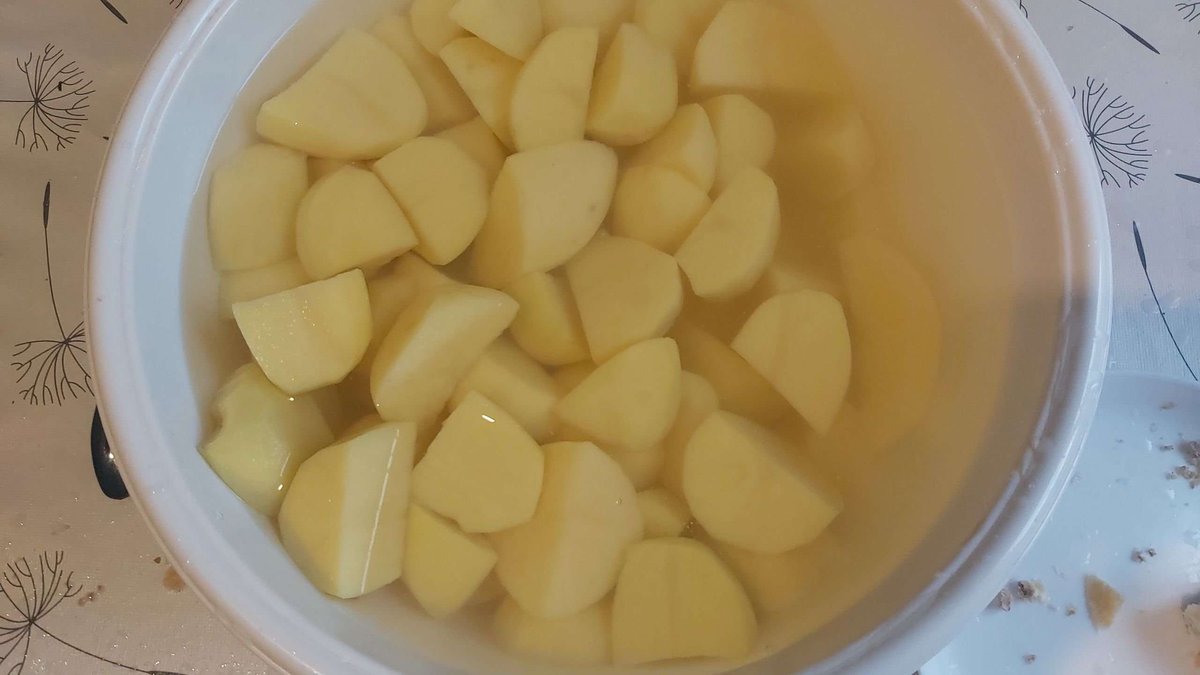 potatoes in water