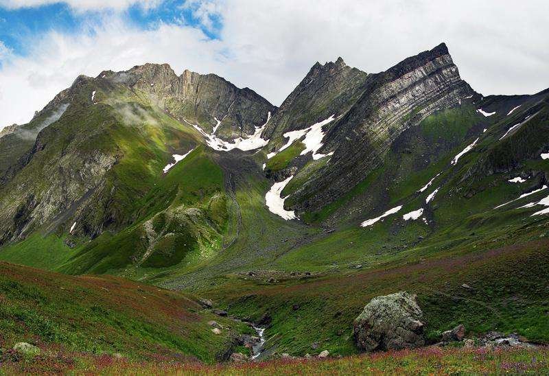 The most beautiful view of the mountains in Racha
