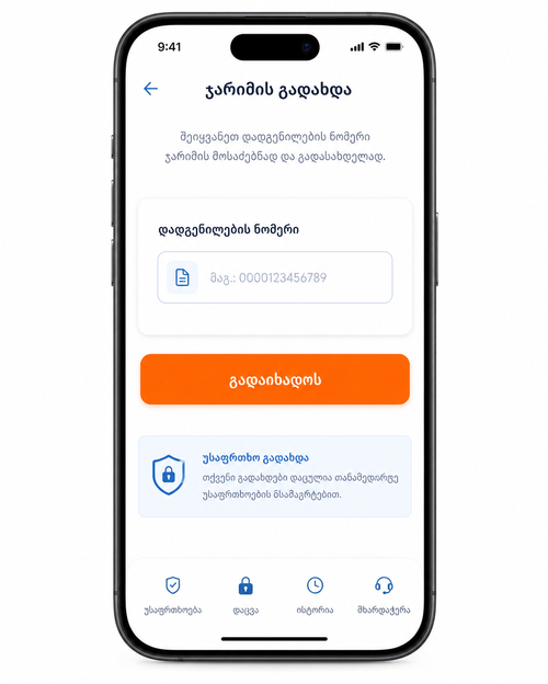როგორ გადავიხადოთ ჯარიმა ონლაინ
