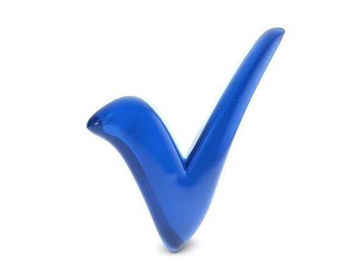 blue check mark