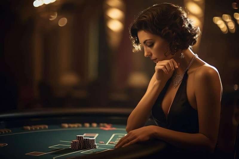 Woman in a casino