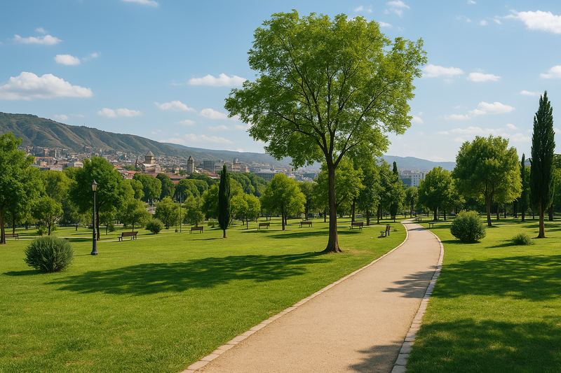 green park in Tbilisi