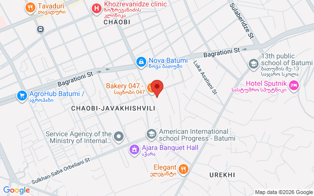 Карта расположения